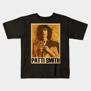 Rebel Spirit Patti Smith's Iconic Moments Kids T-Shirt